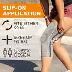 Compression Knee Sleeve | Athletic Knit Support Brace for Running and Sports Pain Relief