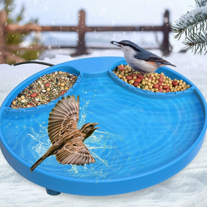 Heated Modern Winter Outdoor Garden Porch Hummingbird Bird Bath Aleck