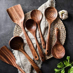 Teak Wooden Utensil Sets Aleck