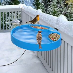 Heated Modern Winter Outdoor Garden Porch Hummingbird Bird Bath Aleck