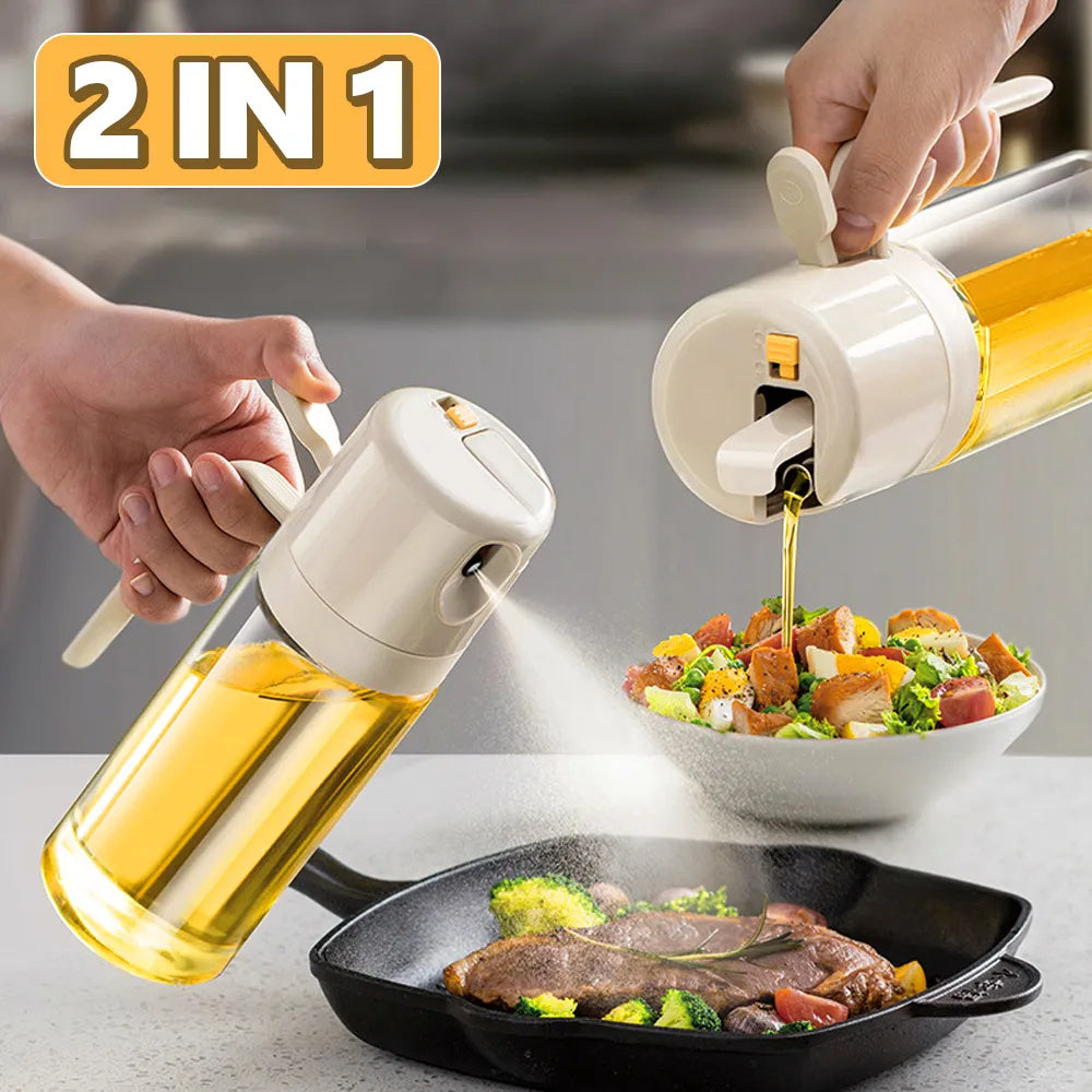 2 In 1 Oil Sprayer Bottle BBQ Cooking Oil Dispenser Aleck