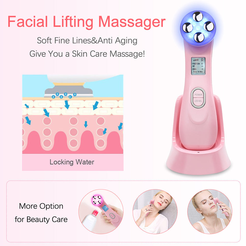 Skin Tightening Facial Machine for Skin Rejuvenation LED Light Therapy carerspark