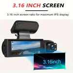 1080P Dual Camera Dash Cam For Cars With IR Night Vision, Loop Recording Kiazure