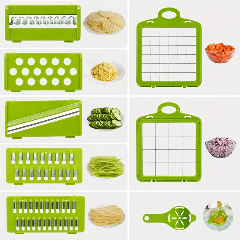 14/15/16pcs/Set, Vegetable Chopper, Multifunctional Fruit Slicer, Manual Food Grater FOFOPO