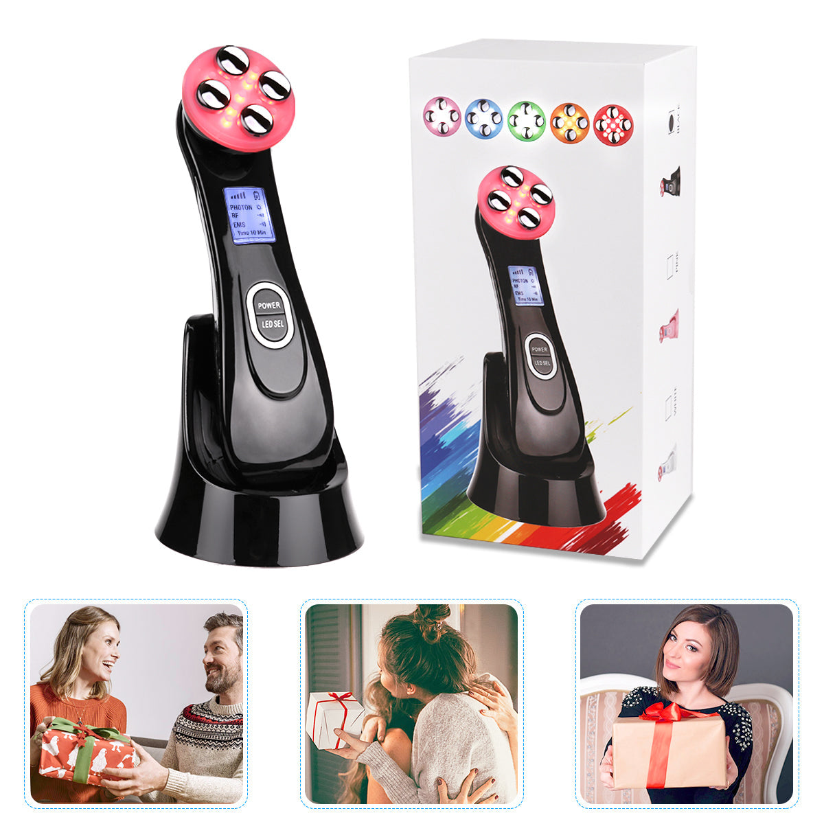 Skin Tightening Facial Machine for Skin Rejuvenation LED Light Therapy carerspark