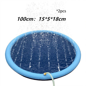 Non-Slip Splash Pad For Kids And Pet Dog Pool Summer Outdoor Water Toys Fun Backyard Fountain Play Mat Aleck