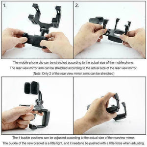 Universal 360 Rotation Rearview Mirror Mount Stand Holder for Phone AICase