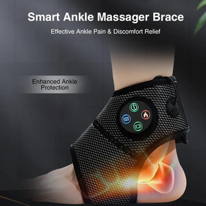 Electric Ankle Foot Massager Vibration Hot Compress Smart Air Pressure Multifunctional Brace Support Relaxation Treatments ColorCode