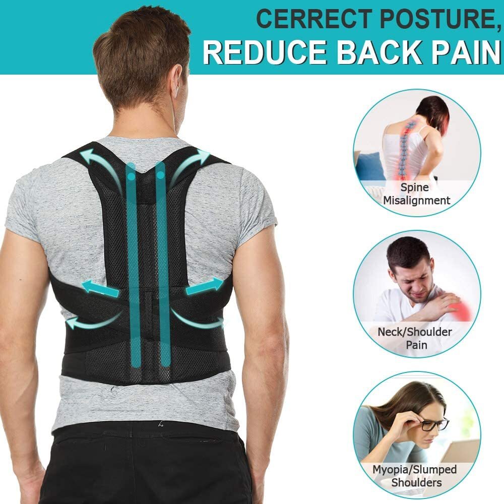 Adjustable Back Posture Corrector Low Support Shoulder Brace For Men & Women Aleck