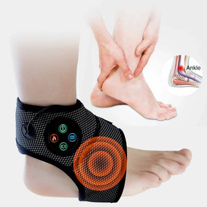 Electric Ankle Foot Massager Vibration Hot Compress Smart Air Pressure Multifunctional Brace Support Relaxation Treatments ColorCode