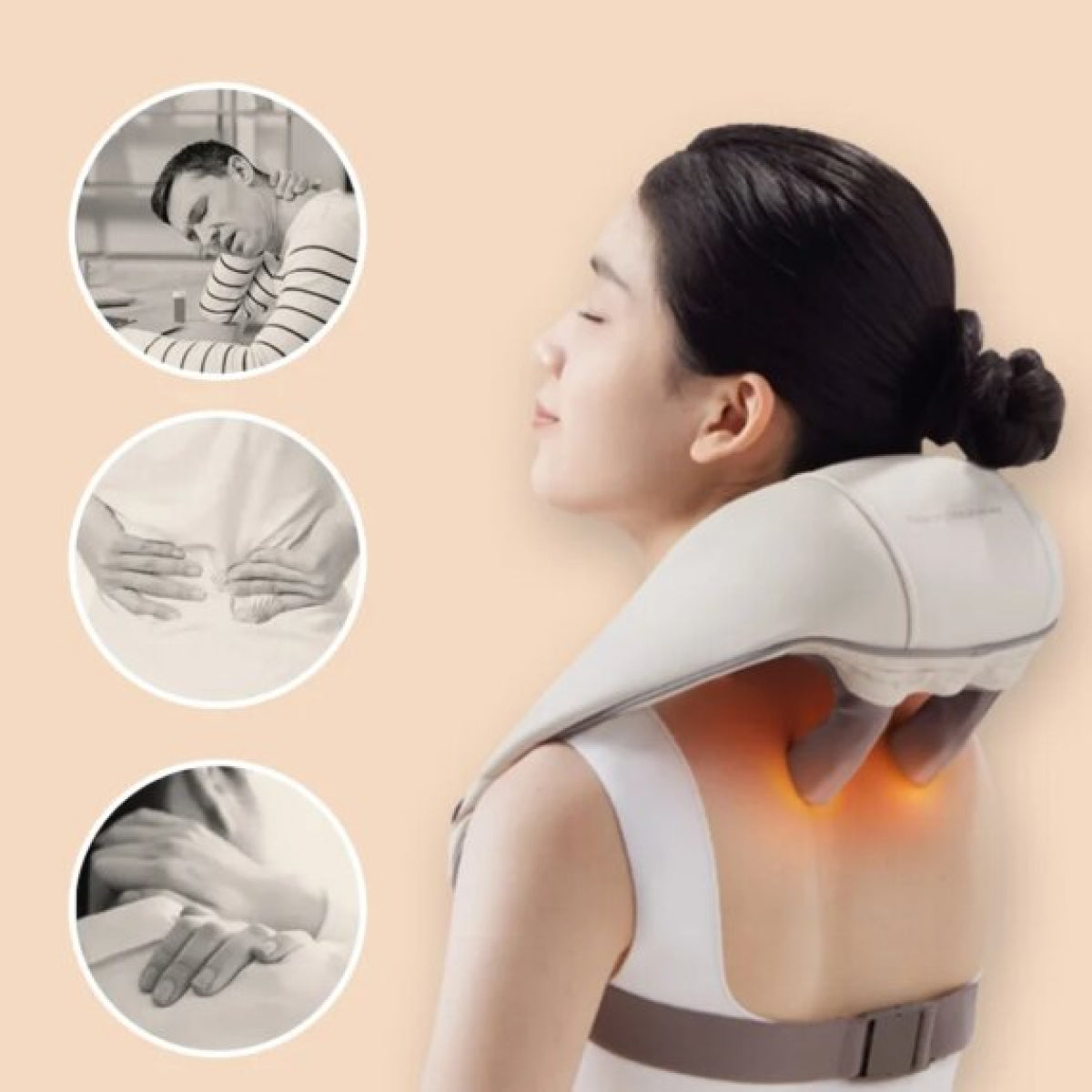 Neck & Shoulder Massager with Heat | Deep Tissue Relief & Relaxation for Sore Muscles Wanda Supply