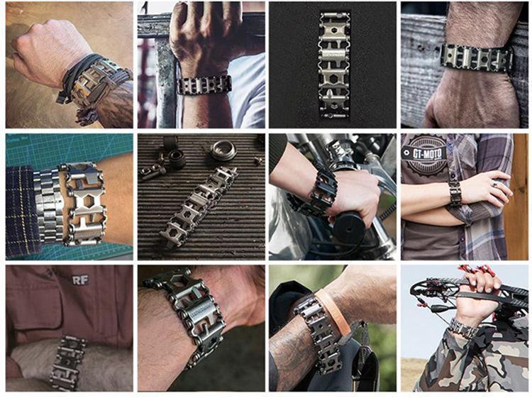 29 In 1 Multi-Tool Wearable Stainless Steel Bracelet Aleck