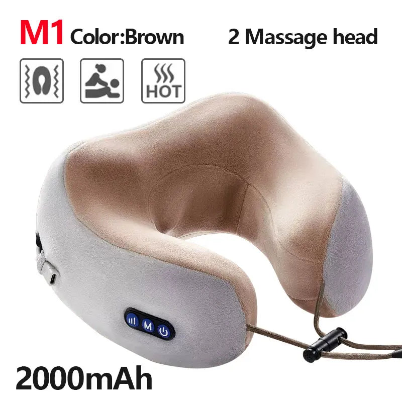 Electric Neck Massager Multifunctional Shoulder Kneading Heating Massager Click To Shine