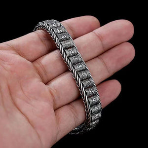 Men Bracelet Simple and Generous Silver Bracelet  925Silver Click To Shine