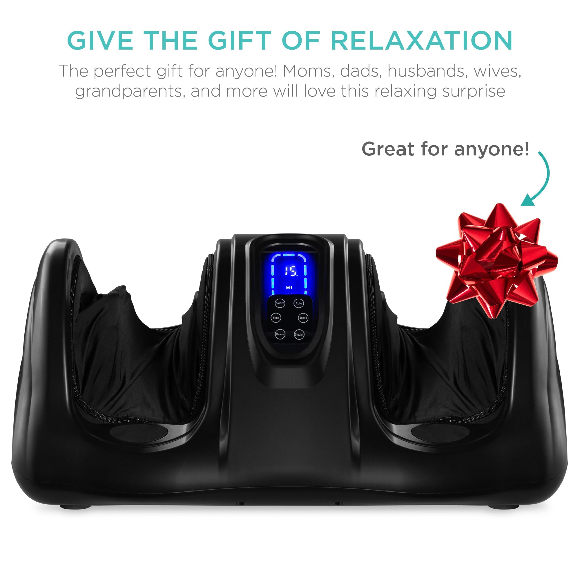 Therapeutic Foot Massager w/ High Intensity Rollers, Remote, 3 Modes