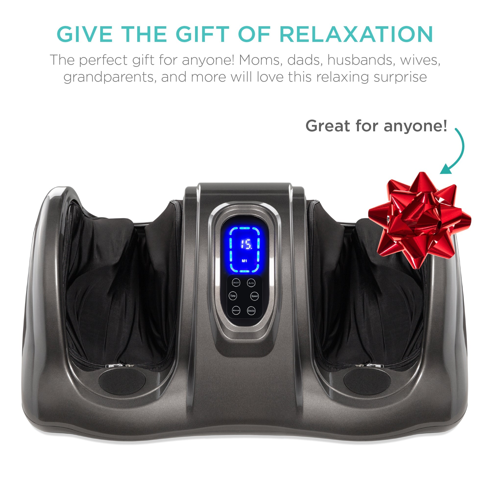 Therapeutic Foot Massager w/ High Intensity Rollers, Remote, 3 Modes