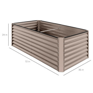 Outdoor Metal Raised Garden Bed for Vegetables, Flowers, Herbs - 6x3x2ft