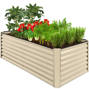 Outdoor Metal Raised Garden Bed for Vegetables, Flowers, Herbs - 6x3x2ft