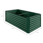 Outdoor Metal Raised Garden Bed for Vegetables, Flowers, Herbs - 6x3x2ft