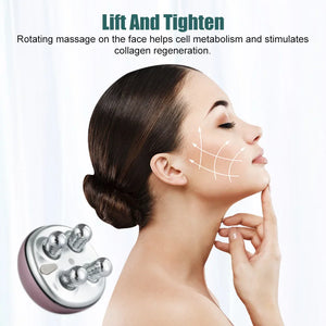 3D Facial Roller EMS Micro Current Tighten Skin Firming Face-lifting Device Click To Shine