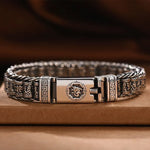 Men Bracelet Simple and Generous Silver Bracelet  925Silver Click To Shine