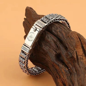 Men Bracelet Simple and Generous Silver Bracelet  925Silver Click To Shine