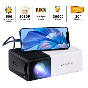 HD Mini Projector, Portable Outdoor Movie Projector Aleck