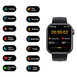 Blood Sugar Blood Pressure Heart Rate Blood oxygen Sleep Monitoring Waterproof Smartwatch Aleck