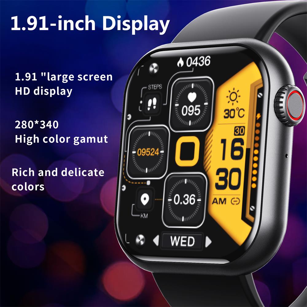 Blood Sugar Blood Pressure Heart Rate Blood oxygen Sleep Monitoring Waterproof Smartwatch Aleck