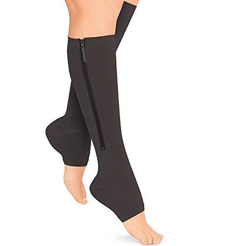 Zipper Compression Socks - Zip Up Support Stockings ~ Easy to Wear! Affordable Compression Socks