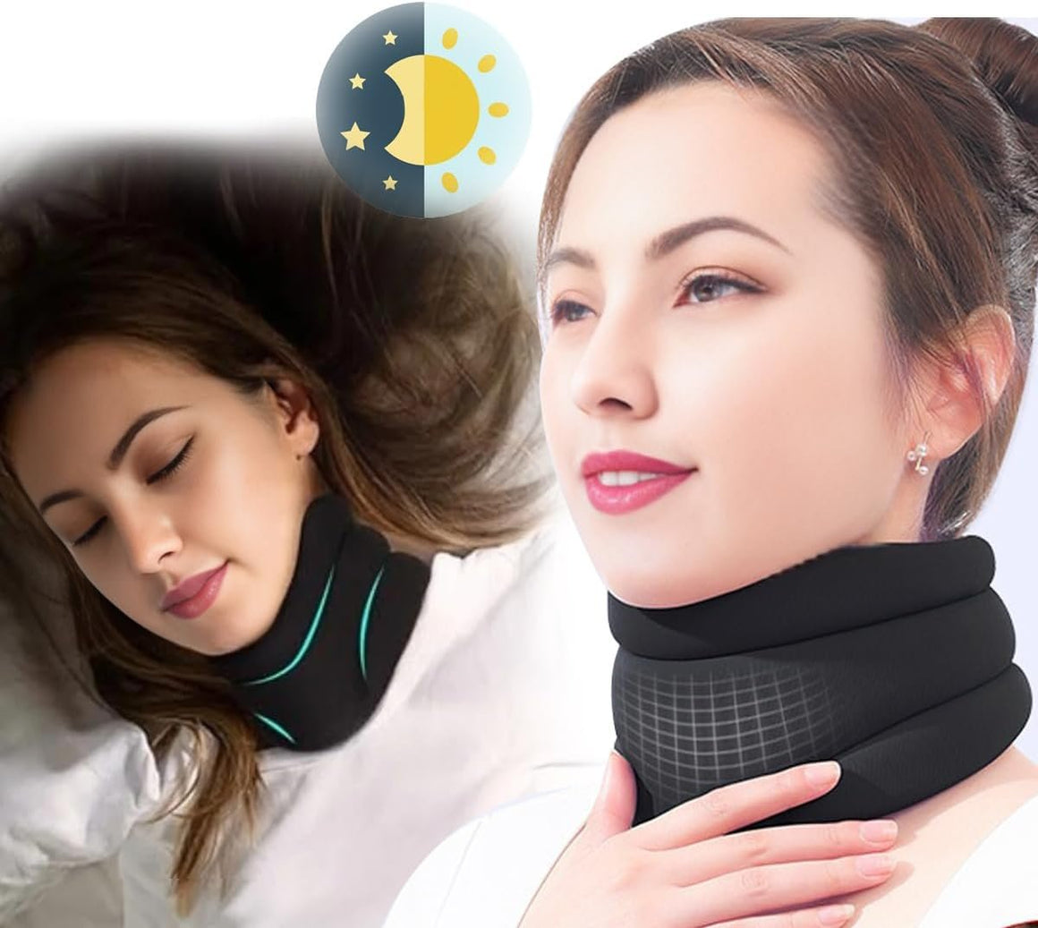 Cervi Correct Neck Brace - Adjustable Cervical Collar for Sleeping, Anti snoring and Neck Pain Support