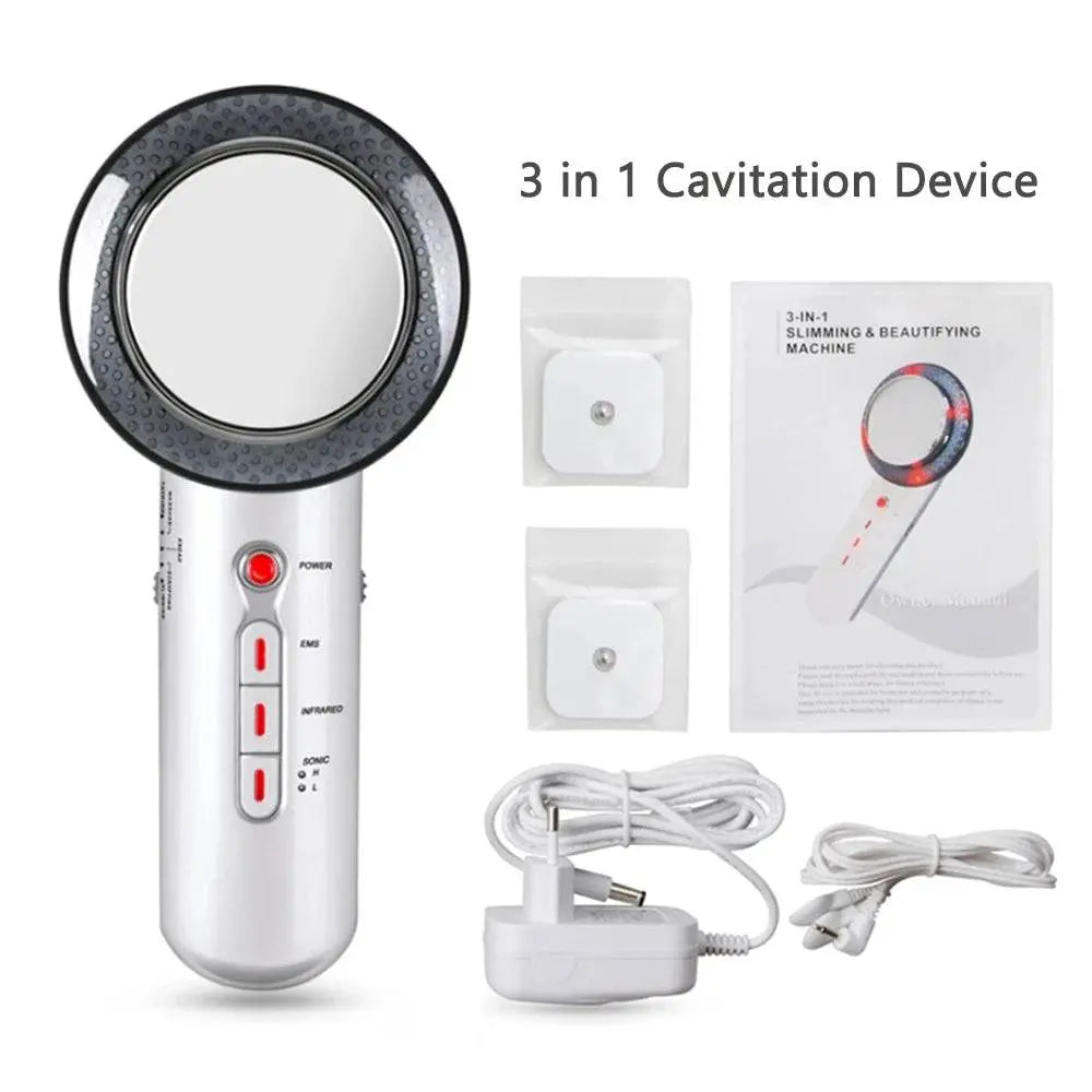 3 in 1 Cavitation Ultrasonic Machine Weight Loss Microcurrent EMS Body Slimming Massager Fat Burner Cream Gel LittleGoodies4U