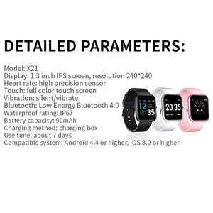 Bluetooth Smart Watch - Blood Pressure & Heart Rate Monitor Watch