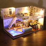 Large LED DIY Miniature Dollhouse Kit Zincera