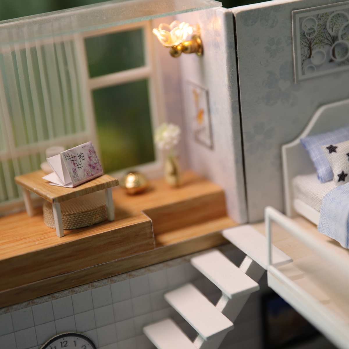 Large LED DIY Miniature Dollhouse Kit Zincera