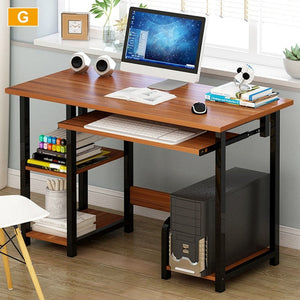 Large Wood Computer Desk Laptop Desk Writing Table Study Desk with Shelves Office Furniture PC Laptop Workstation Home