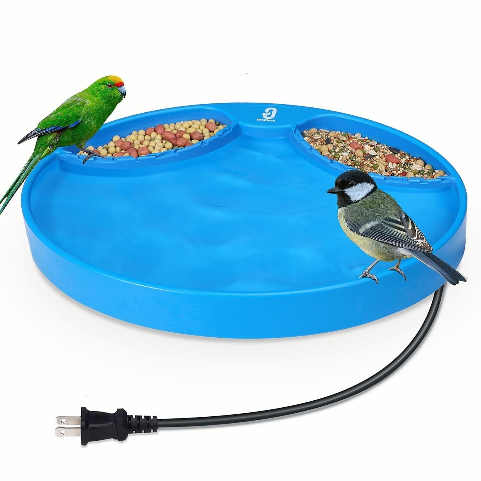 Heated Modern Winter Outdoor Garden Porch Hummingbird Bird Bath Aleck