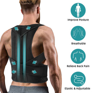 Adjustable Back Posture Corrector Low Support Shoulder Brace For Men & Women Aleck