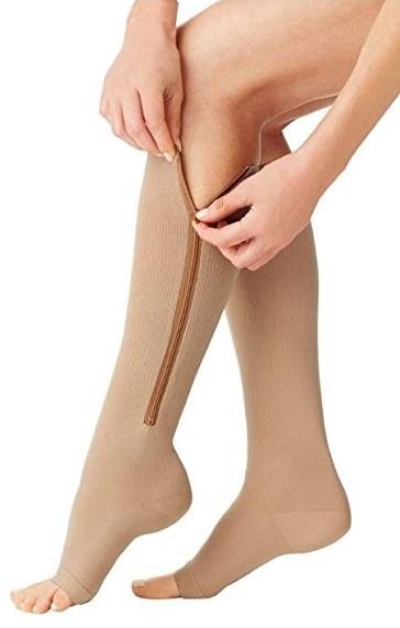 Zipper Compression Socks - Zip Up Support Stockings ~ Easy to Wear! Affordable Compression Socks