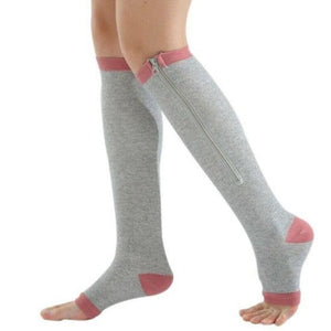 Zipper Compression Socks - Zip Up Support Stockings ~ Easy to Wear! Affordable Compression Socks